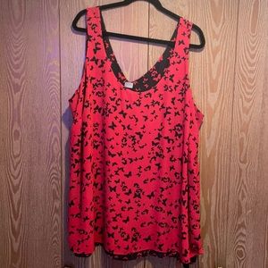 reversible butterfly tank top with thick straps